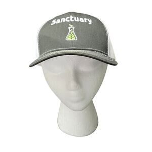 Sanctuary Beaker Gray White Trucker Hat Dutchie Richardson Adjustable Strap Cap